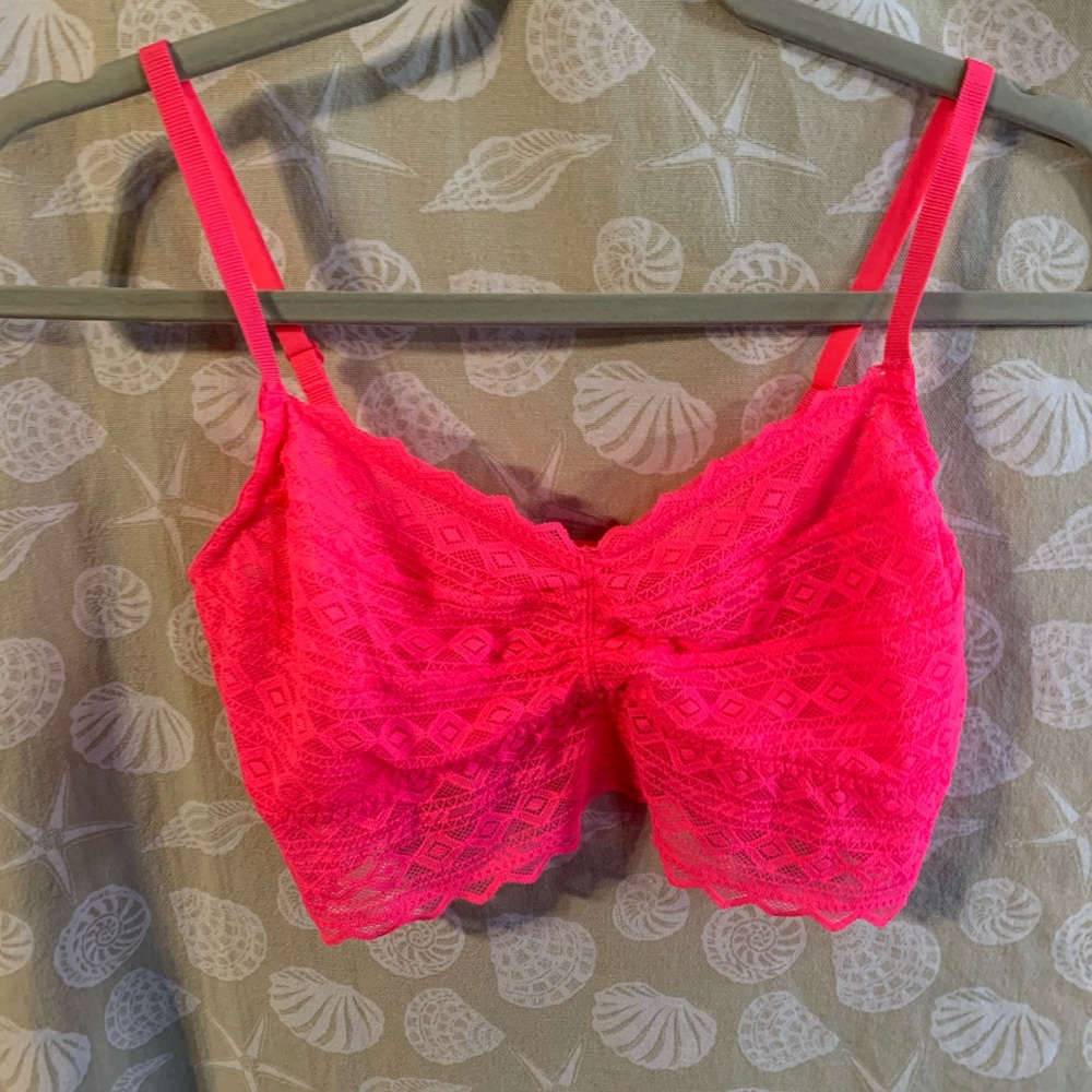 PINK bright pink bralette